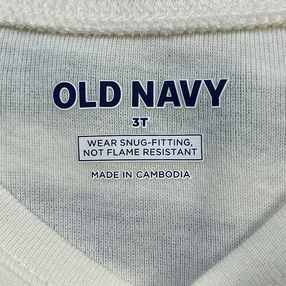 Old Navy Unisex Toddler Pajamas Alphabet Stripes Long Sleeves Size 3t NEW‎